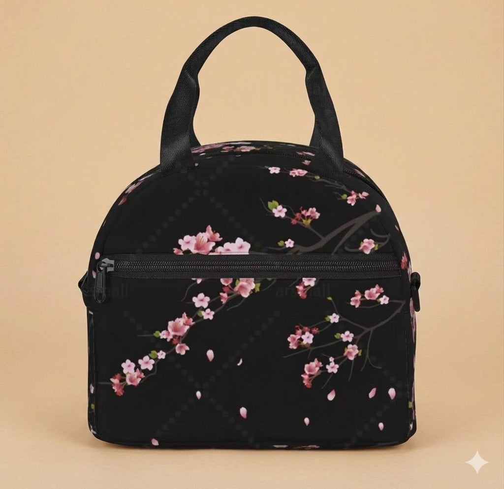 Japanese Sakura for Women Portable Thermal Insulated Lunch Box Picnic Multifunction Food Tote